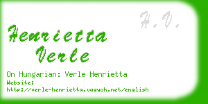 henrietta verle business card